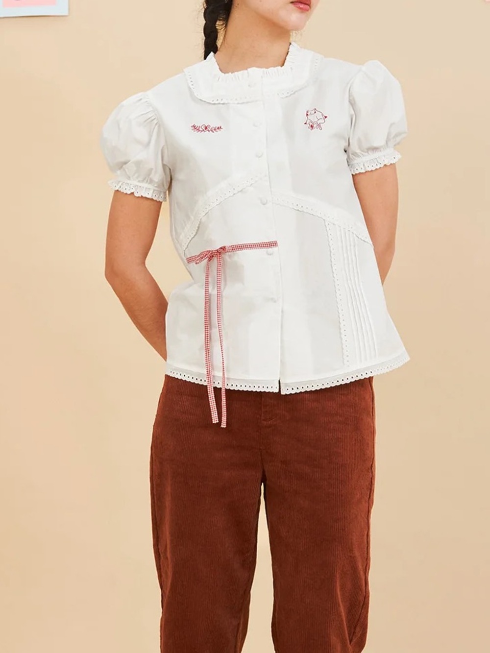 kina and tam THE FROG AND FRILLS BLOUSE